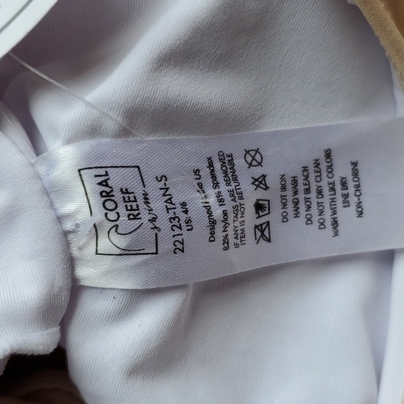 Southern Loft Take Me away Cross swim top Tan Small Or Medium NWT - Picture 7 of 8